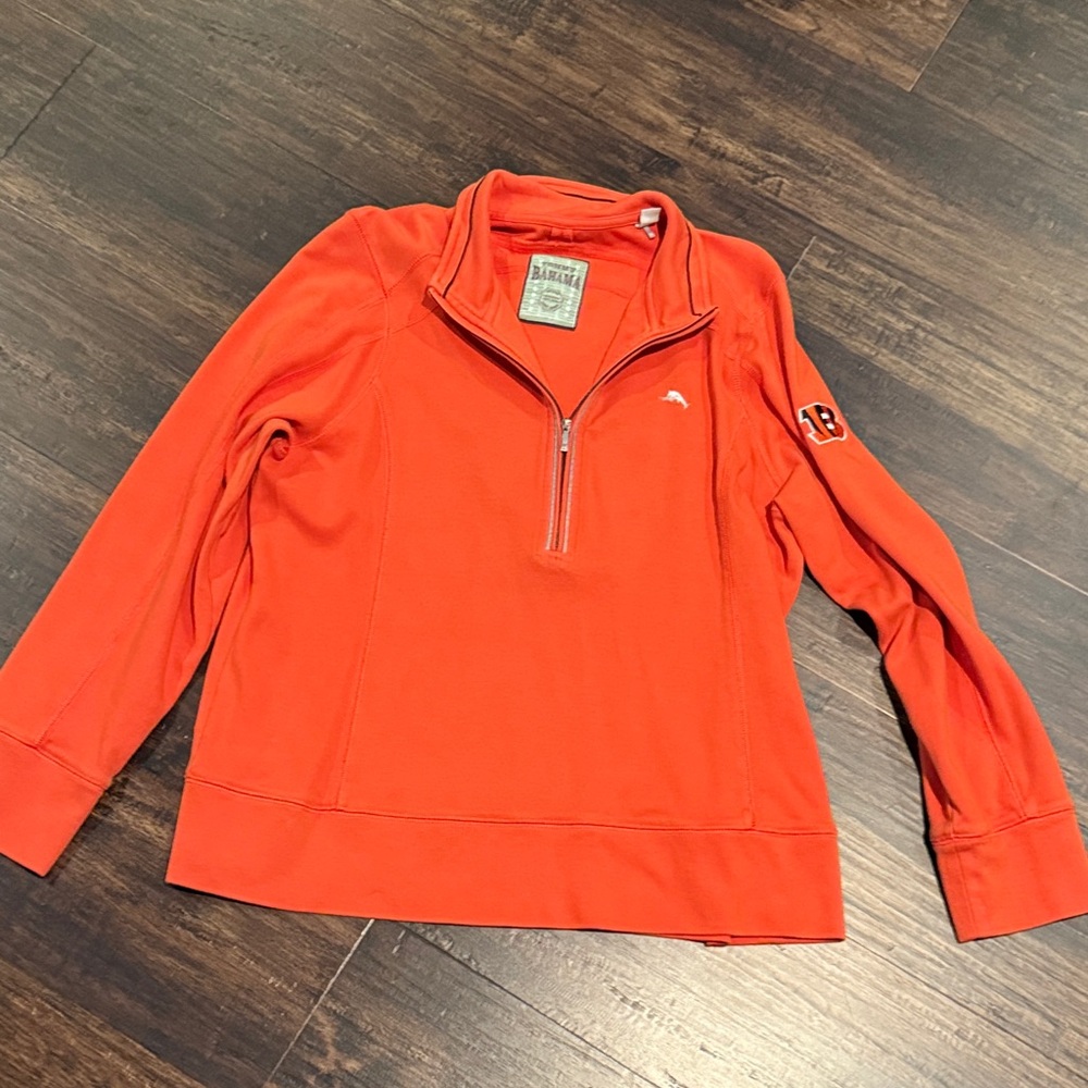 Tommy Bahama Cincinnati Bengals Orange Quarter-Zip Sweatshirt